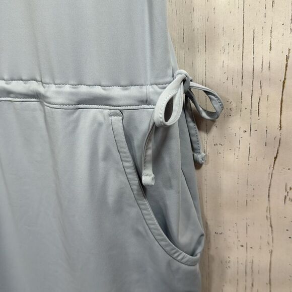 Columbia Light Blue Drawstring Waist Active T Shirt Dress Outdoor Sporty Size S - Picture 8 of 14